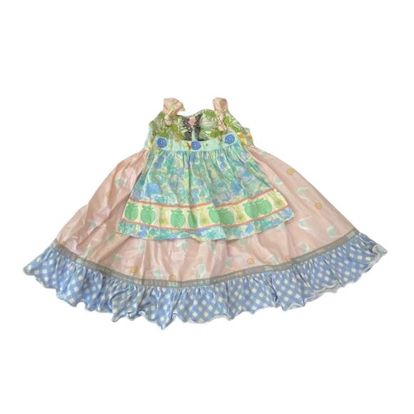 MATILDA JANE HELLO LOVELY Beautiful Swan Knot Dress SIZE 2 Sleeveless Ruffle Hem - Picture 6 of 7